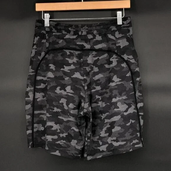 Lululemon Men's Pace Breaker Lined 9" Short M Black Camo Running Athleisure Gym - Picture 2 of 10